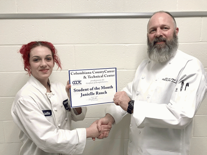 Rauch named Student of the Month